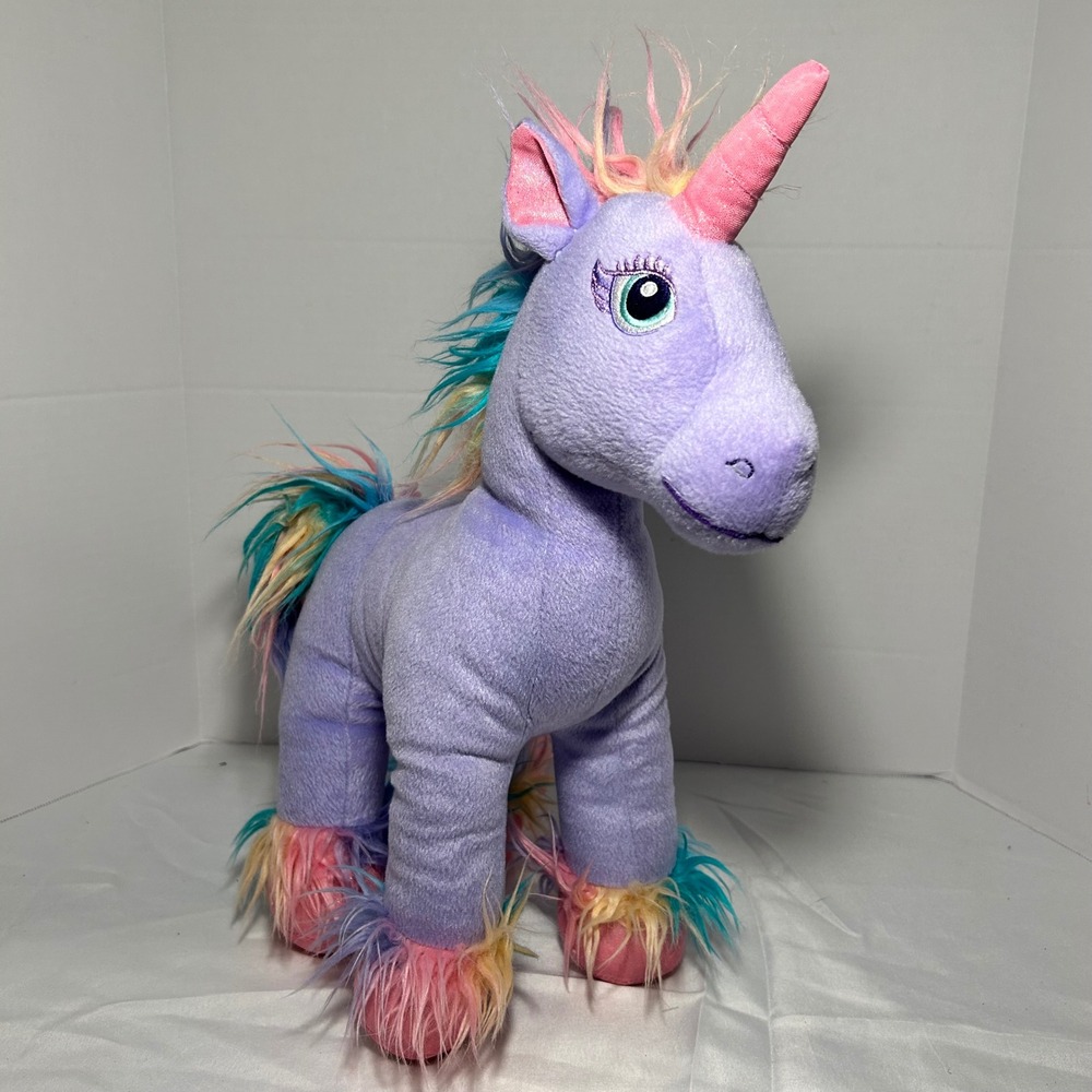 Build A Bear Workshop Lavender Rainbow Unicorn Plush Stuffed‎ Animal Toy